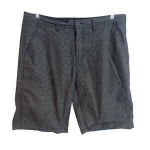 Ezekiel Mens Grey Textured Flat Front Chino Shorts Size 36 Casual Summer Preppy